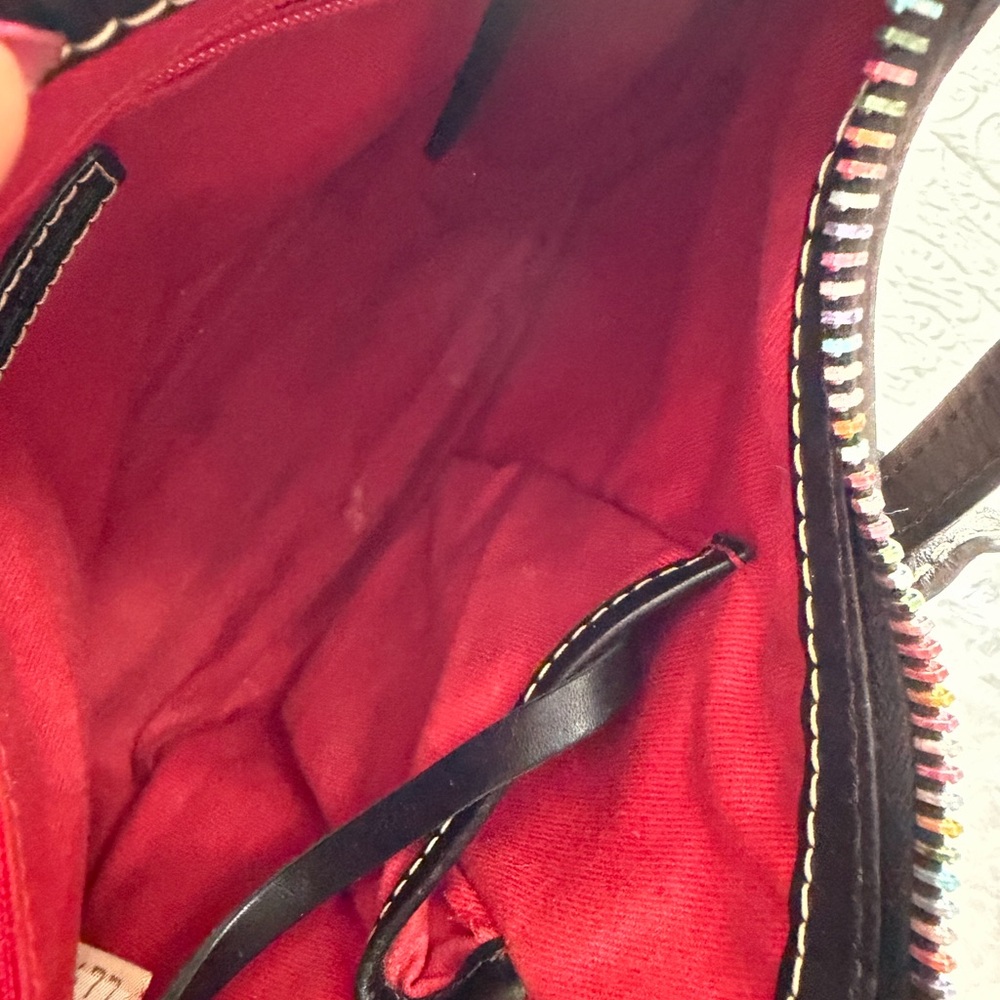 Dooney & Bourke Black rainbow Graffiti Print Shoulder Bag - Picture 7 of 9